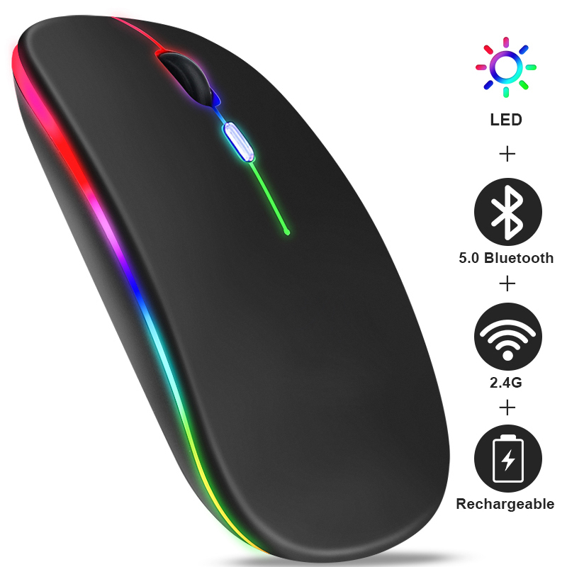 Pc Gaming X3D - Rechargeable Bluetooth Wireless Mouse with 2.4GHz