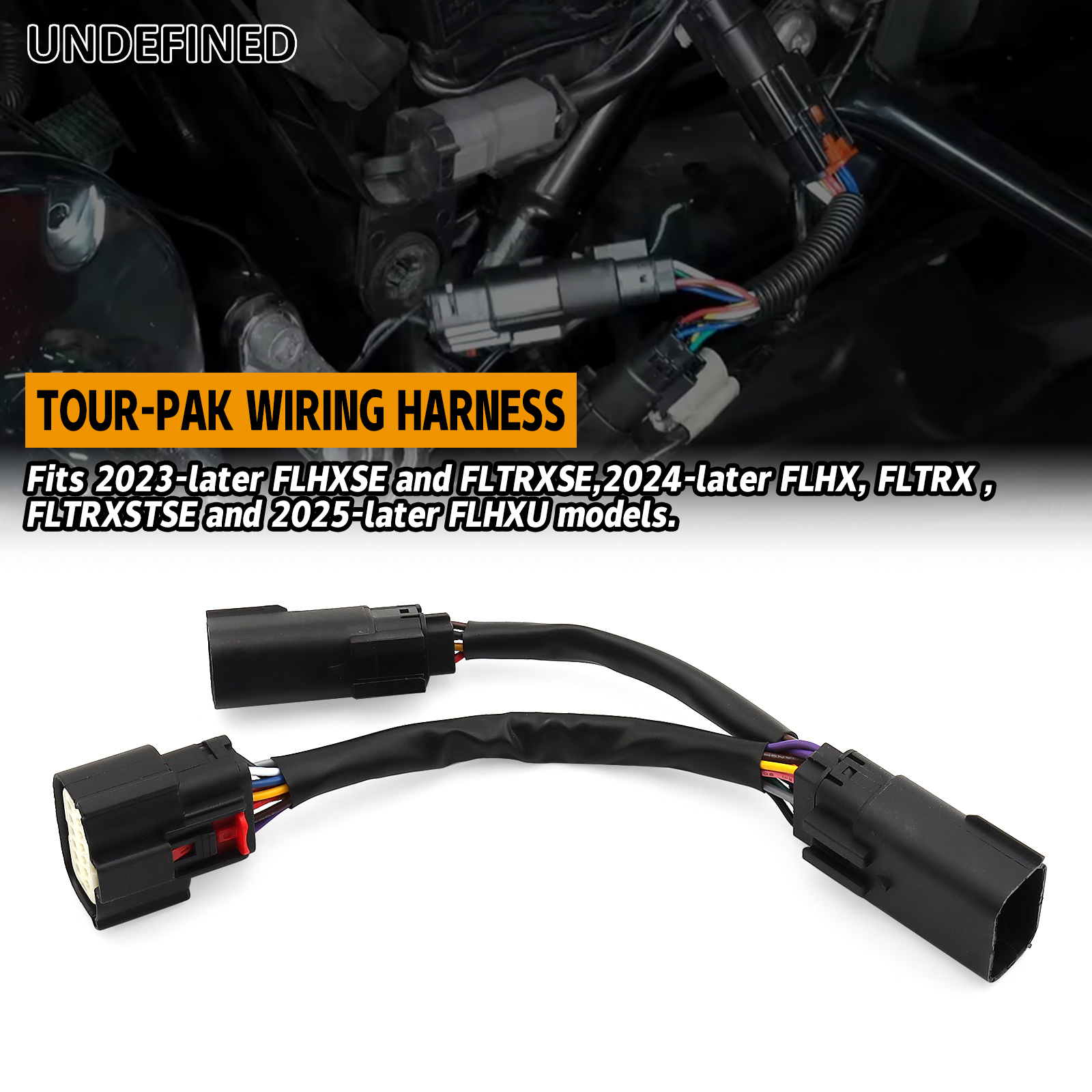 Cable Management Sleeve - Black Trunk Wiring Harness Extension for