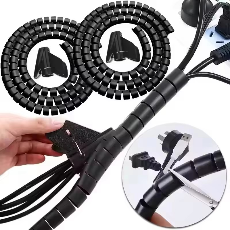 Cable Management Sleeve - Cable Tube Sleeve Flexible Cord Bundler