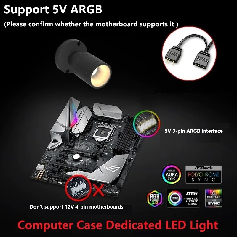 QITU 1W 3W ARGB 5V 3Pin Header - Pc Gaming Compact บทวิจารณ์และราคา
