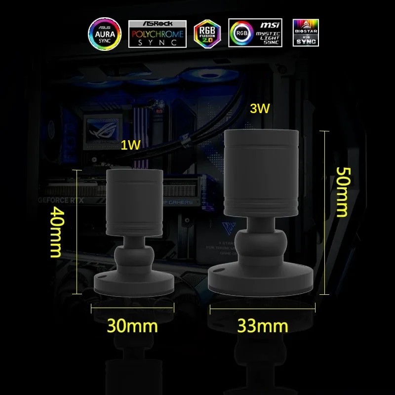 QITU 1W 3W ARGB 5V 3Pin Header - Pc Gaming Compact บทวิจารณ์และราคา