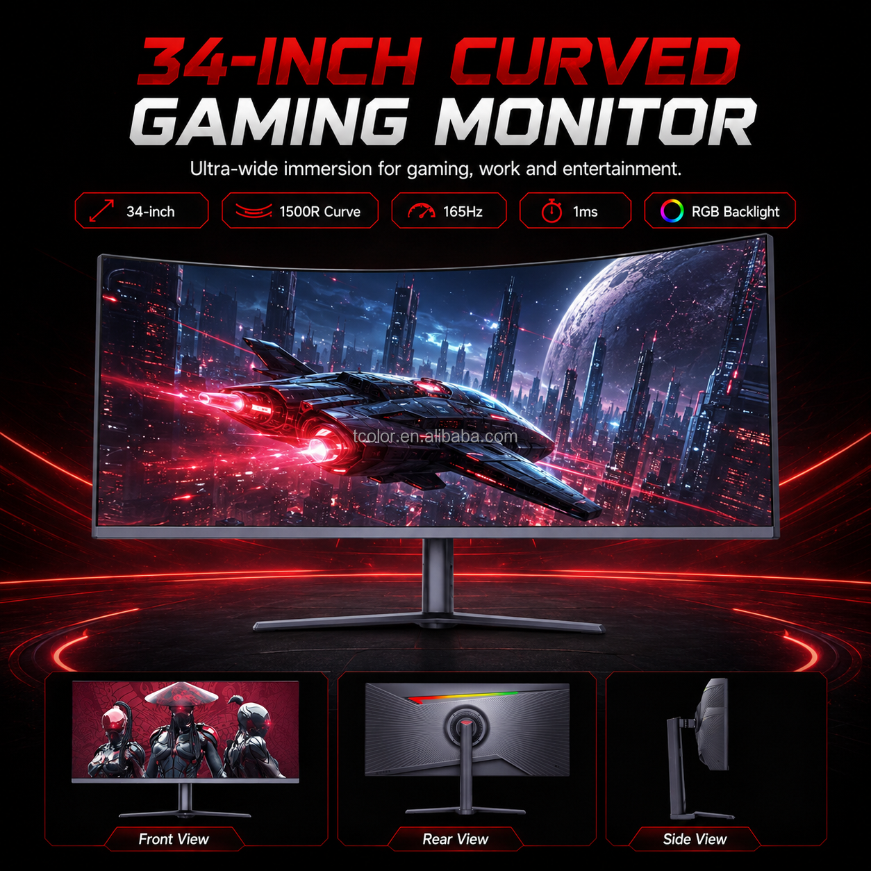 White/Black Curved Gaming Moni - Pc Gaming Xbox บทวิจารณ์และราคา