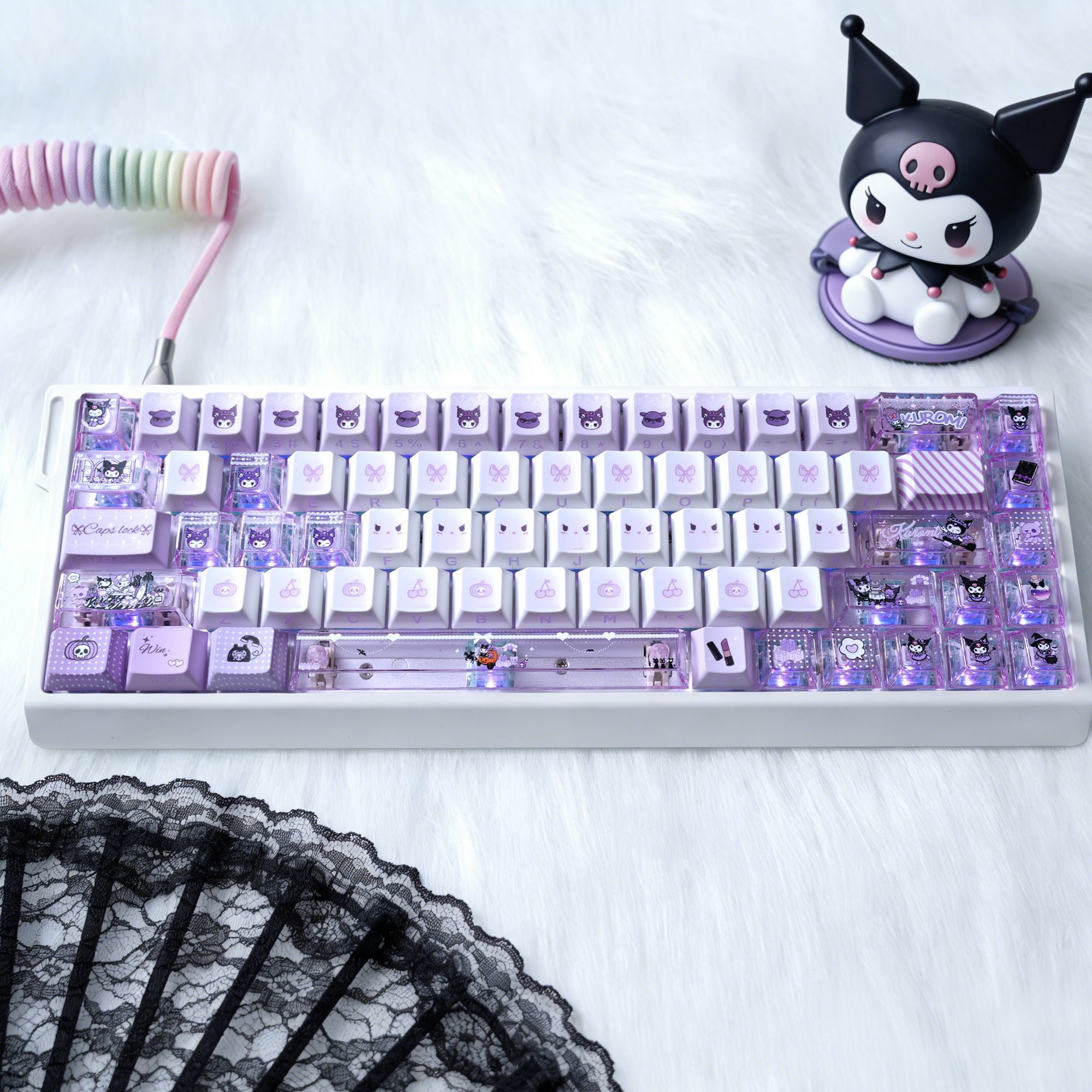 Anime Sanrio Kuromi Keycaps PB - Pc Gaming Kuromi บทวิจารณ์และราคา