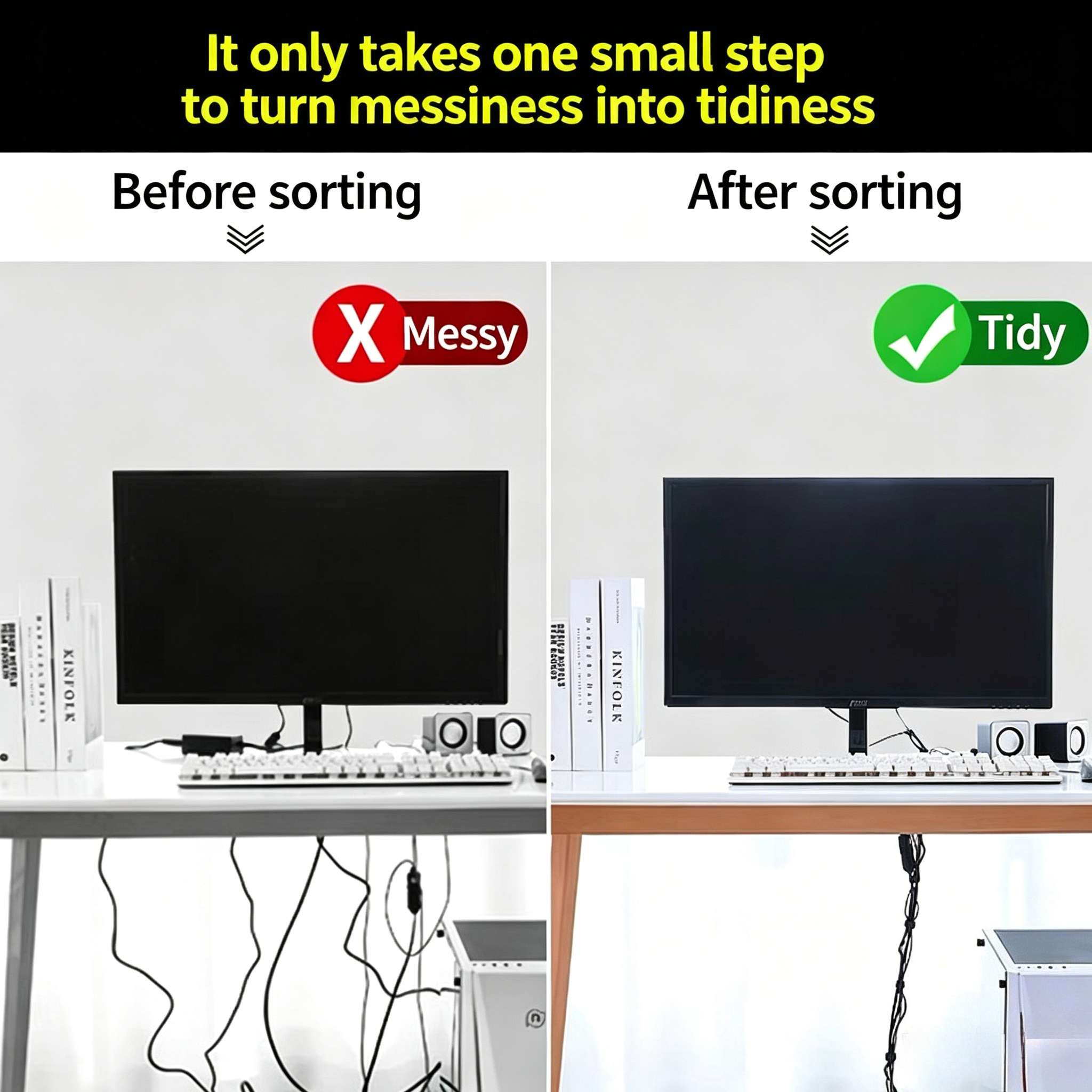 1/3M Cable Organizer Cable Man - Cable Management Sleeve บทวิจารณ์และราคา