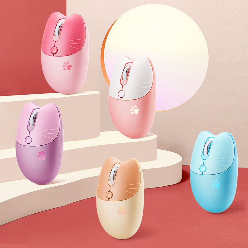 Pink Wireless Cute Meow Mouse  - Pc Gaming X3D บทวิจารณ์และราคา