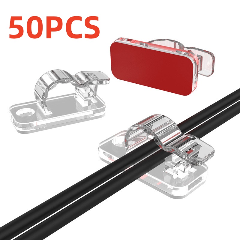 10/50PCS Cable Organizer Clips - Cable Management Sleeve บทวิจารณ์และราคา