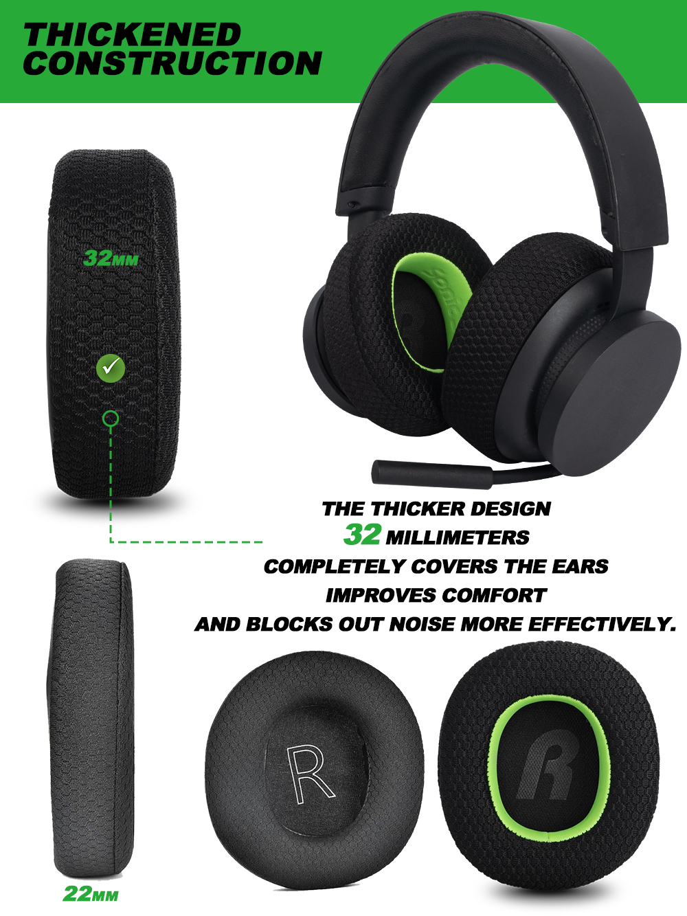 Earphone pads For Microsoft Xb - Pc Gaming Xbox บทวิจารณ์และราคา