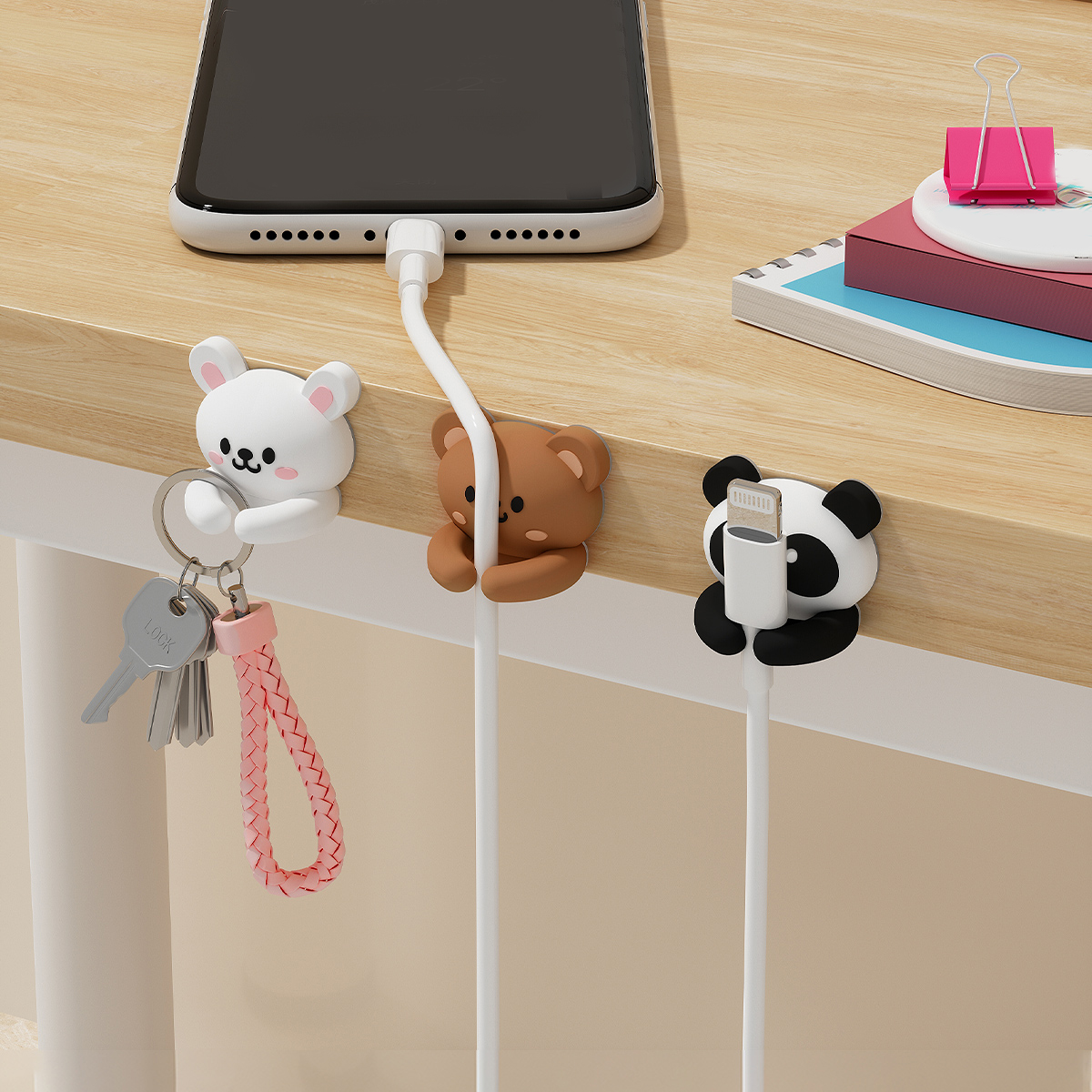 2/3pcs Cute Cartoon Desktop Ca - Cable Management Sleeve บทวิจารณ์และราคา