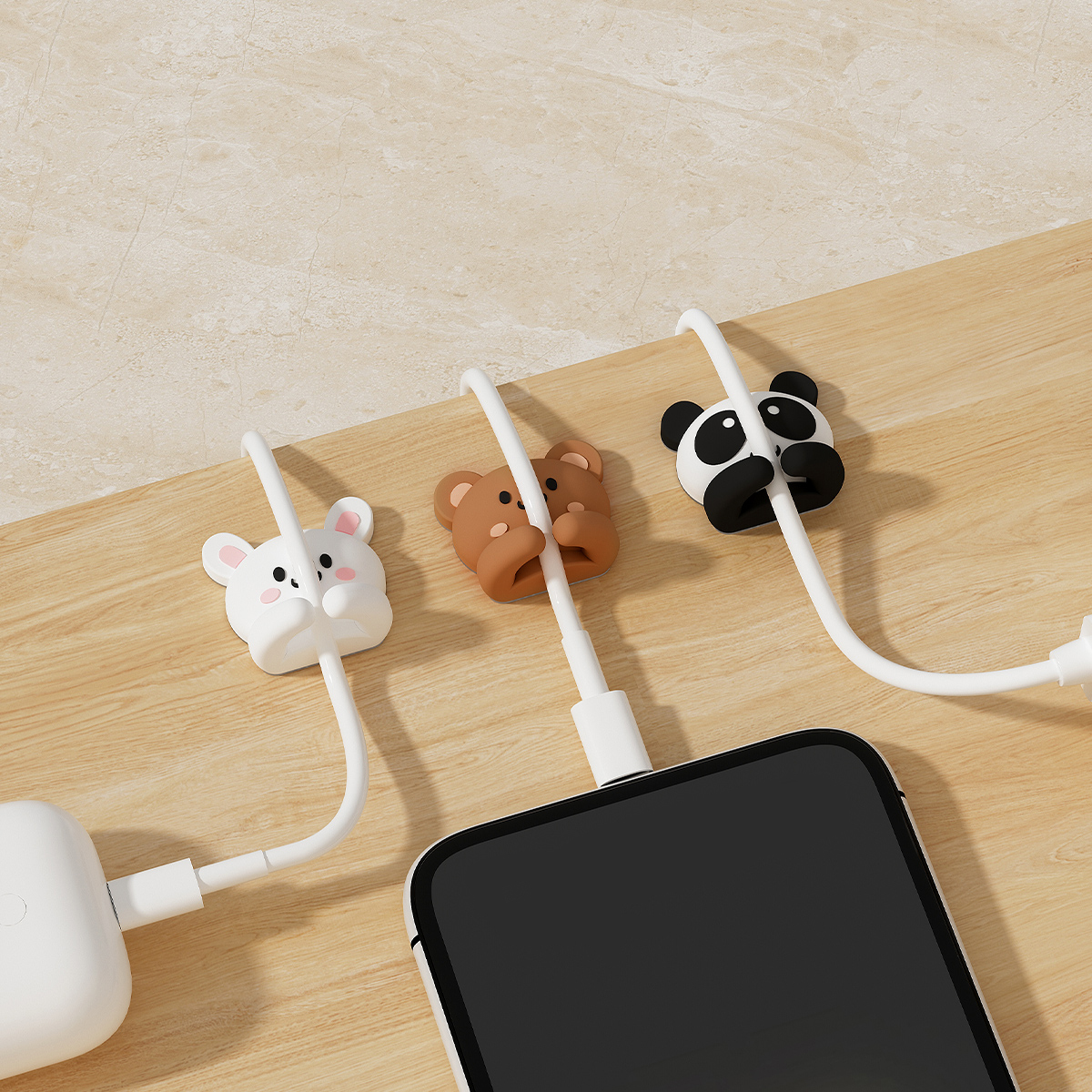 2/3pcs Cute Cartoon Desktop Ca - Cable Management Sleeve บทวิจารณ์และราคา