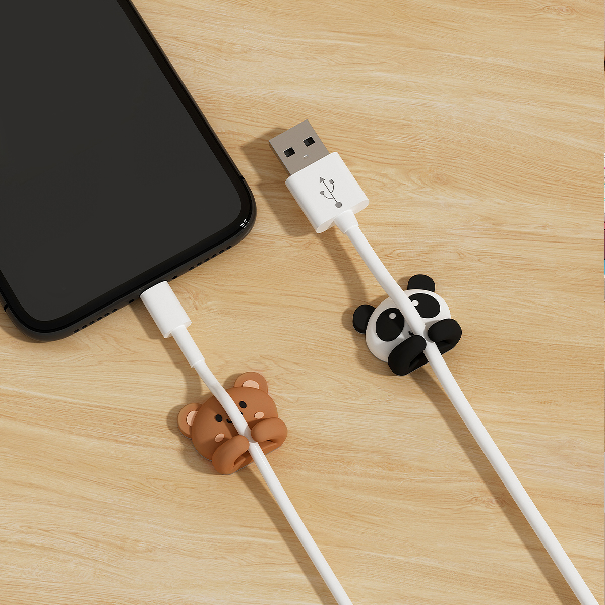 2/3pcs Cute Cartoon Desktop Ca - Cable Management Sleeve บทวิจารณ์และราคา