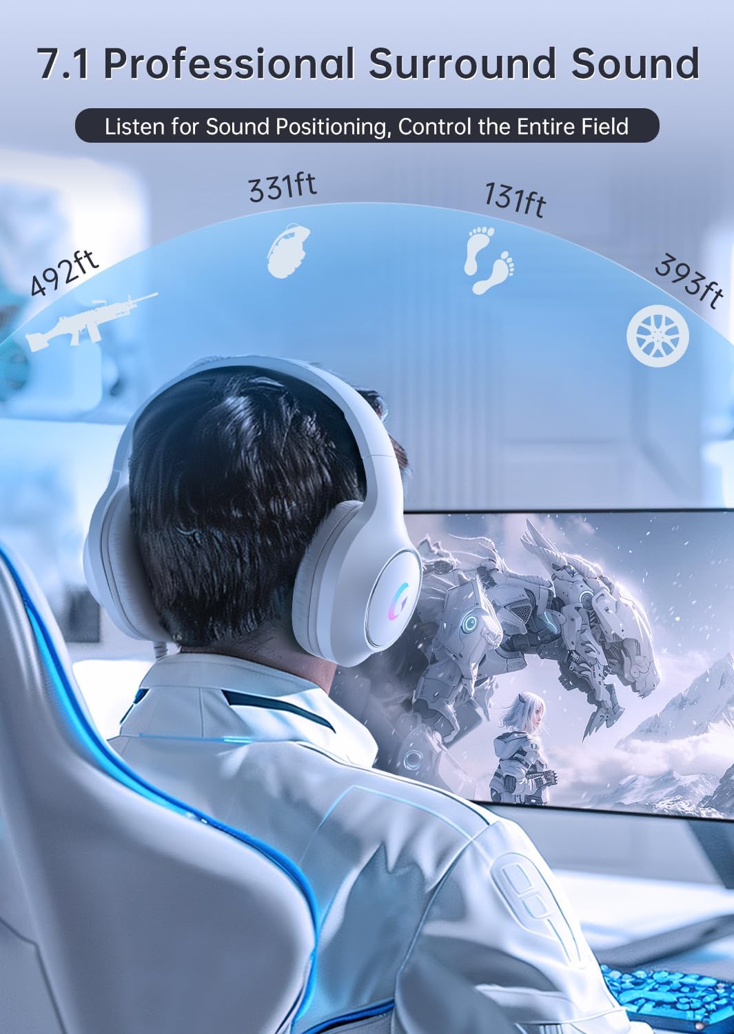 Gaming Headset With 7.1 Surrou - Pc Gaming Xbox บทวิจารณ์และราคา
