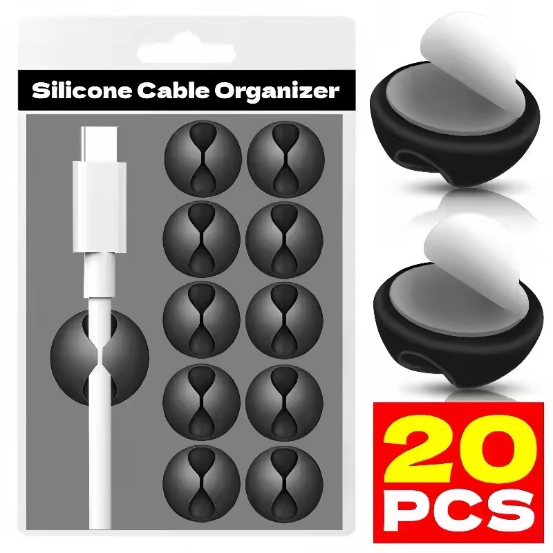 Cable Clips Phone Cord Holder  - Cable Management Sleeve บทวิจารณ์และราคา