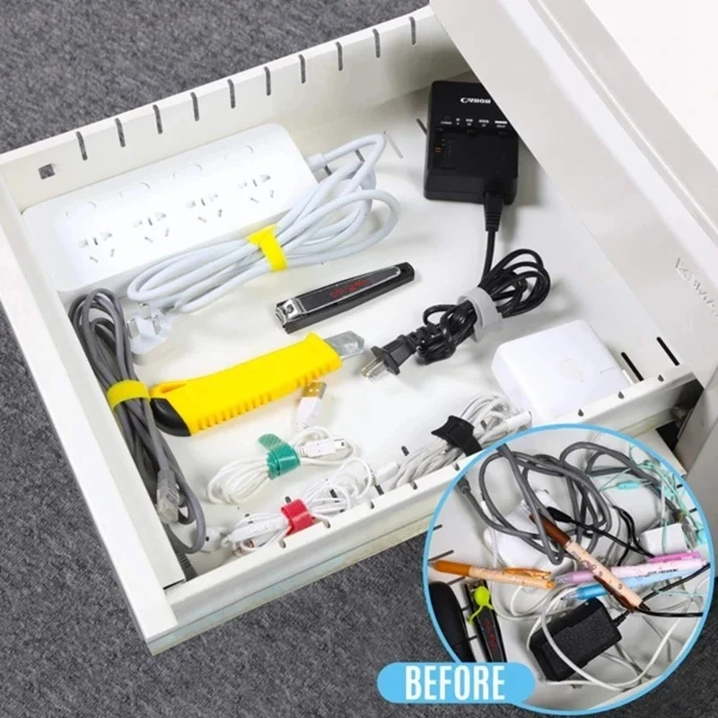 10/30/50PCS USB Cable Organize - Cable Management Sleeve บทวิจารณ์และราคา