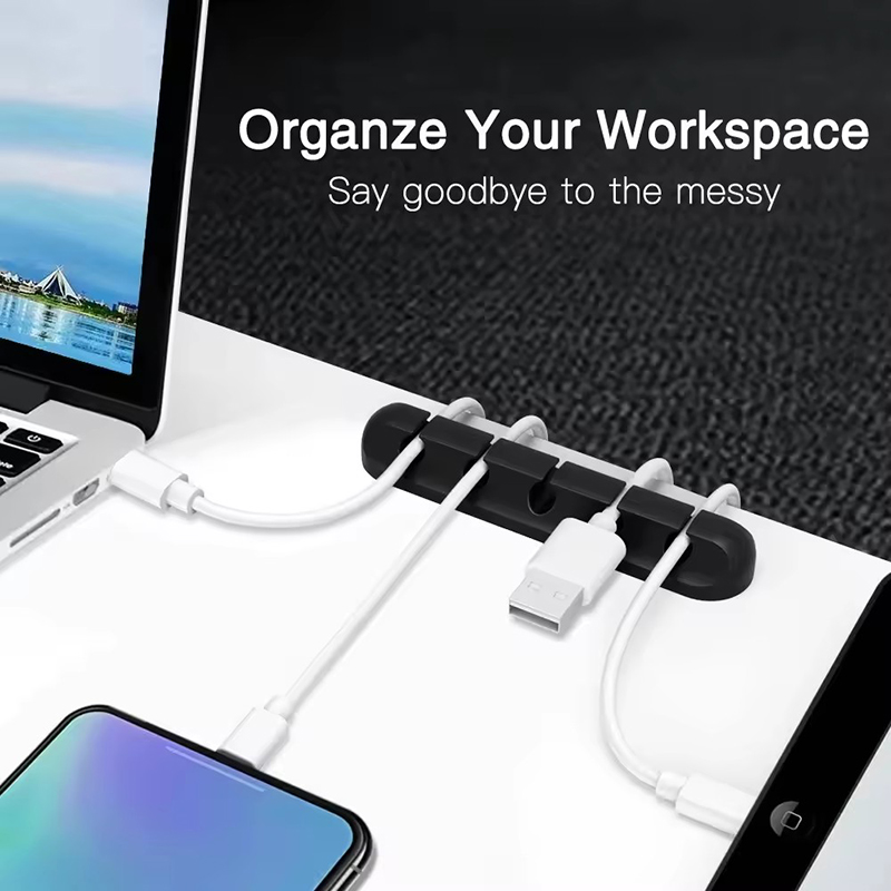 Silicone USB Cable Clip Winder - Cable Management Sleeve บทวิจารณ์และราคา