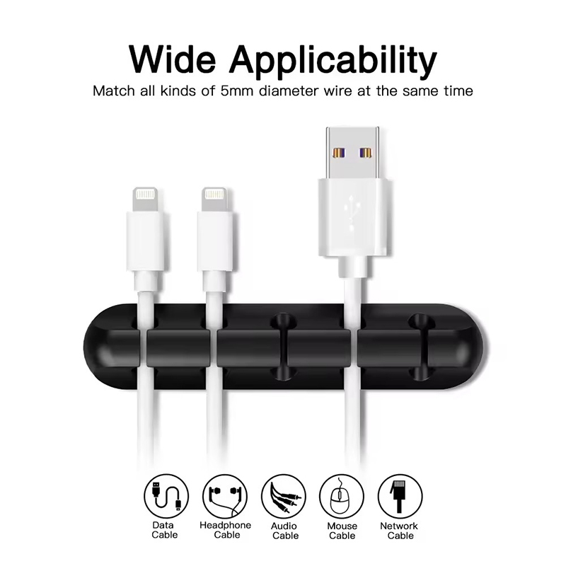 Silicone USB Cable Clip Winder - Cable Management Sleeve บทวิจารณ์และราคา