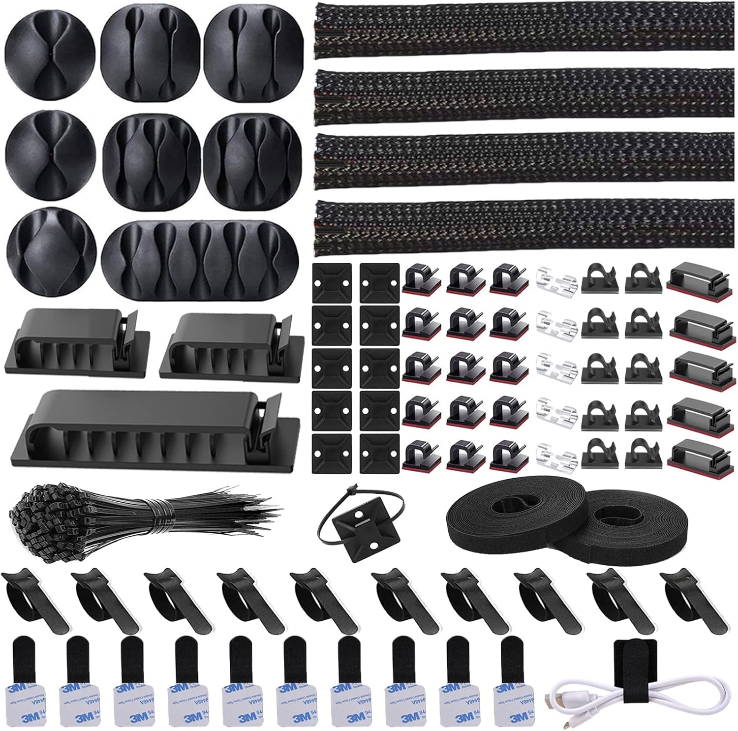 192 PCS Cable Management Kit w - Cable Management Sleeve บทวิจารณ์และราคา