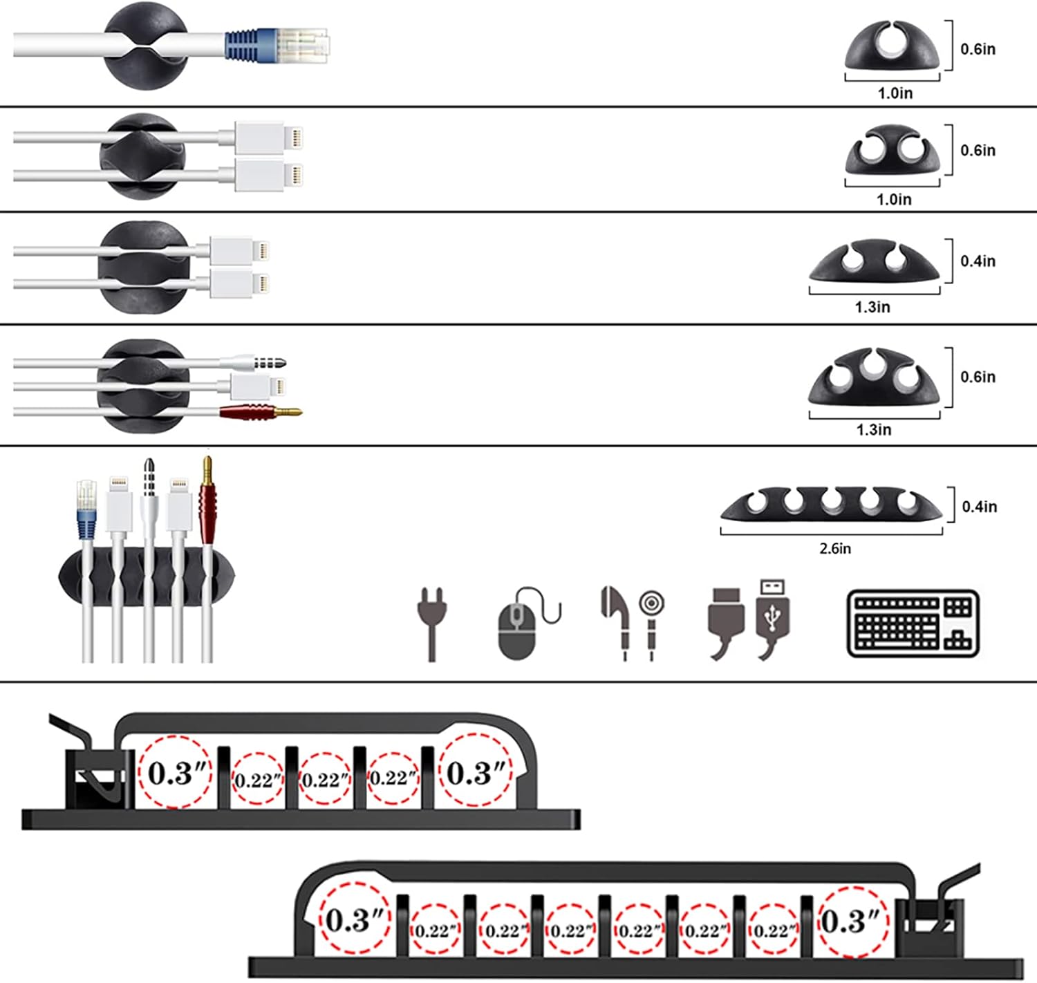 192 PCS Cable Management Kit w - Cable Management Sleeve บทวิจารณ์และราคา