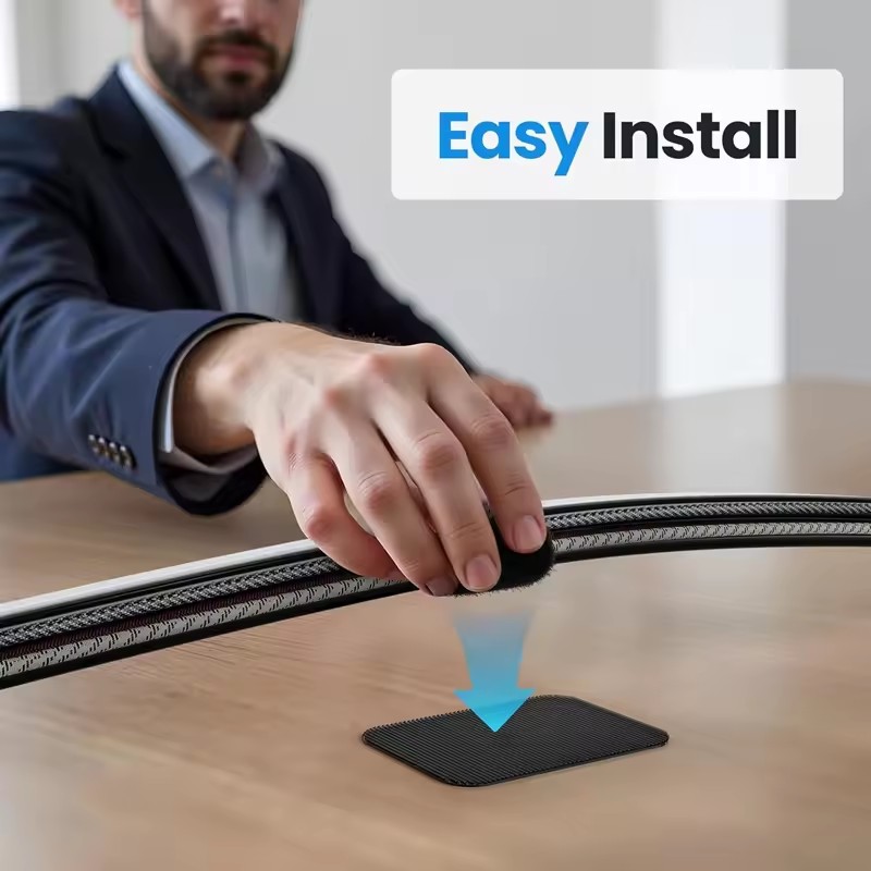 Adhesive Under Desk Cable Ties - Cable Management Sleeve บทวิจารณ์และราคา