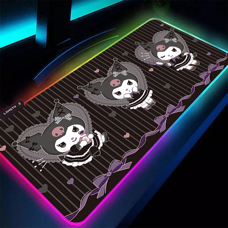 Rubber Mouse Pad RGB PC Comput - Pc Gaming Kuromi บทวิจารณ์และราคา