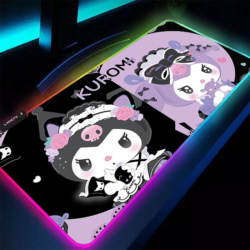 Rubber Mouse Pad RGB PC Comput - Pc Gaming Kuromi บทวิจารณ์และราคา