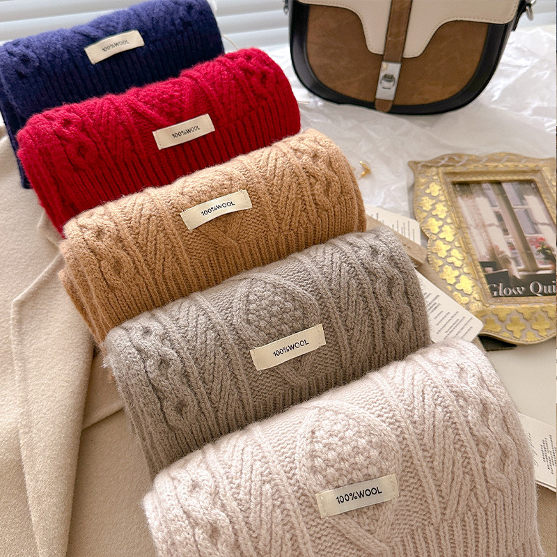 Luxury 100% Wool Scarf Women M - Cable Management Sleeve บทวิจารณ์และราคา