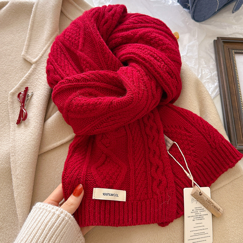 Luxury 100% Wool Scarf Women M - Cable Management Sleeve บทวิจารณ์และราคา