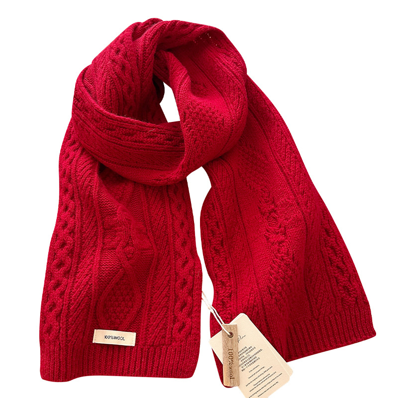 Luxury 100% Wool Scarf Women M - Cable Management Sleeve บทวิจารณ์และราคา