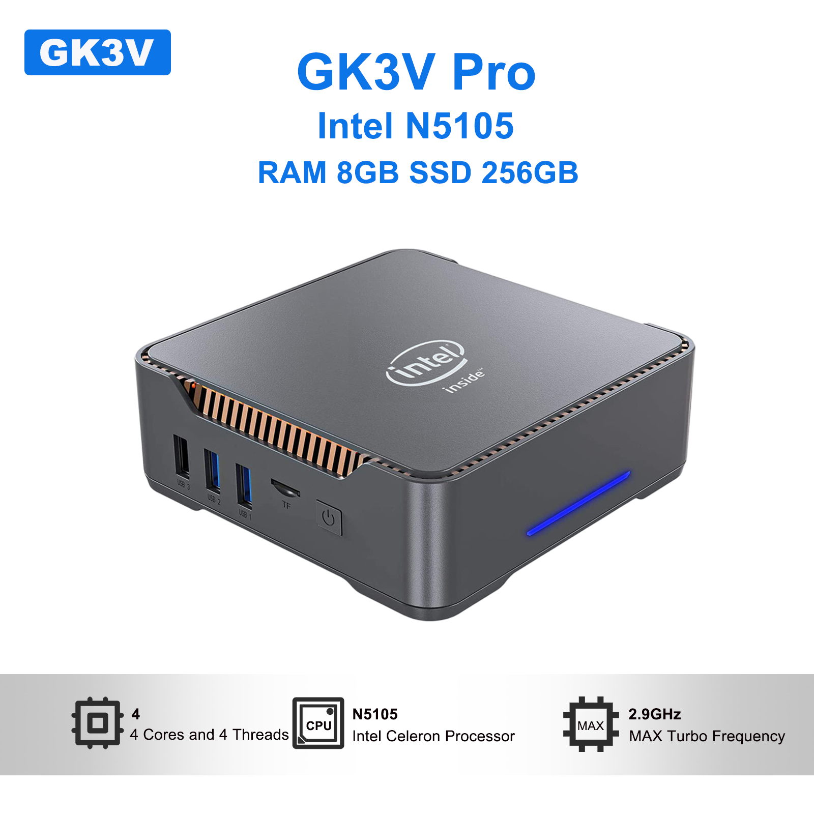 GK3V Pro mini pc Intel N5105 R - Pc Gaming Compact บทวิจารณ์และราคา