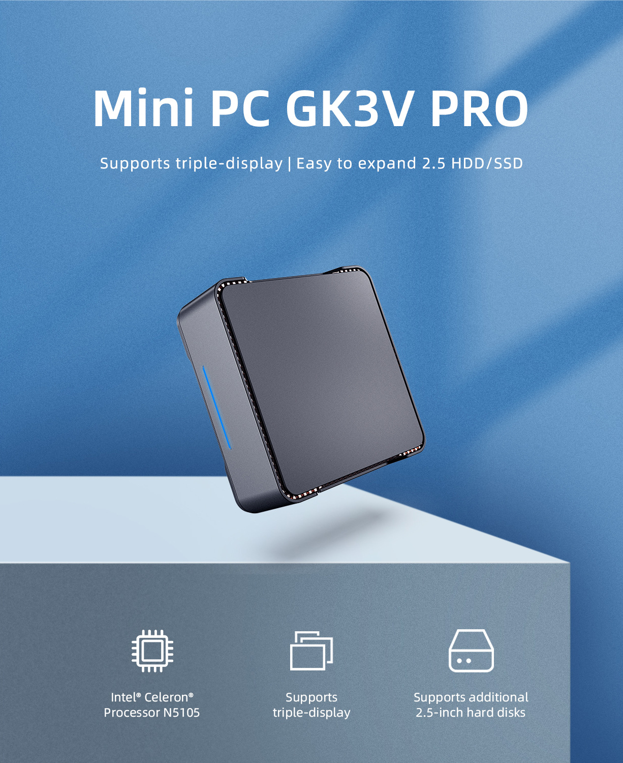 GK3V Pro mini pc Intel N5105 R - Pc Gaming Compact บทวิจารณ์และราคา