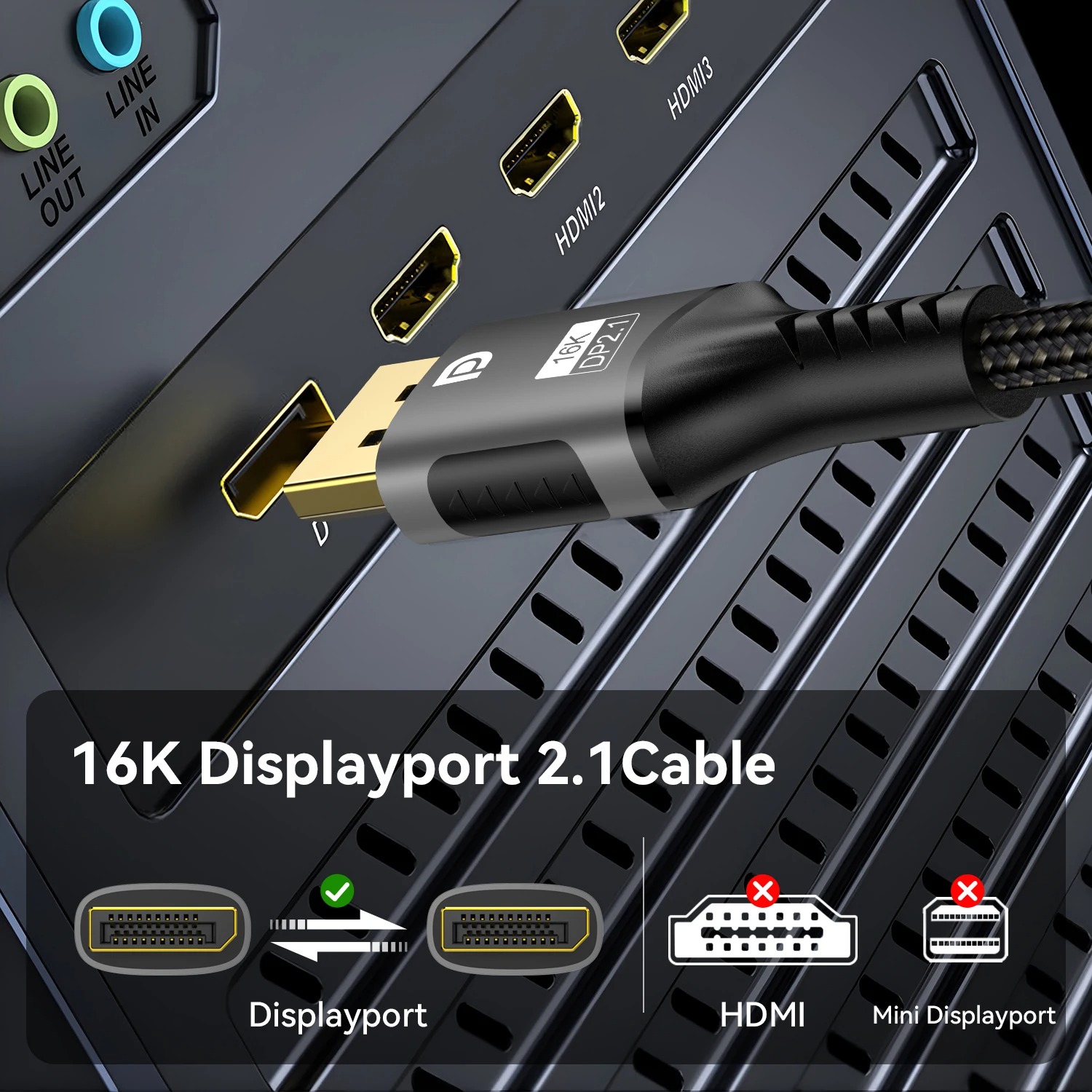 16K DP 2.1 8K@120Hz 4K@240Hz 8 - Pc Gaming Compact บทวิจารณ์และราคา