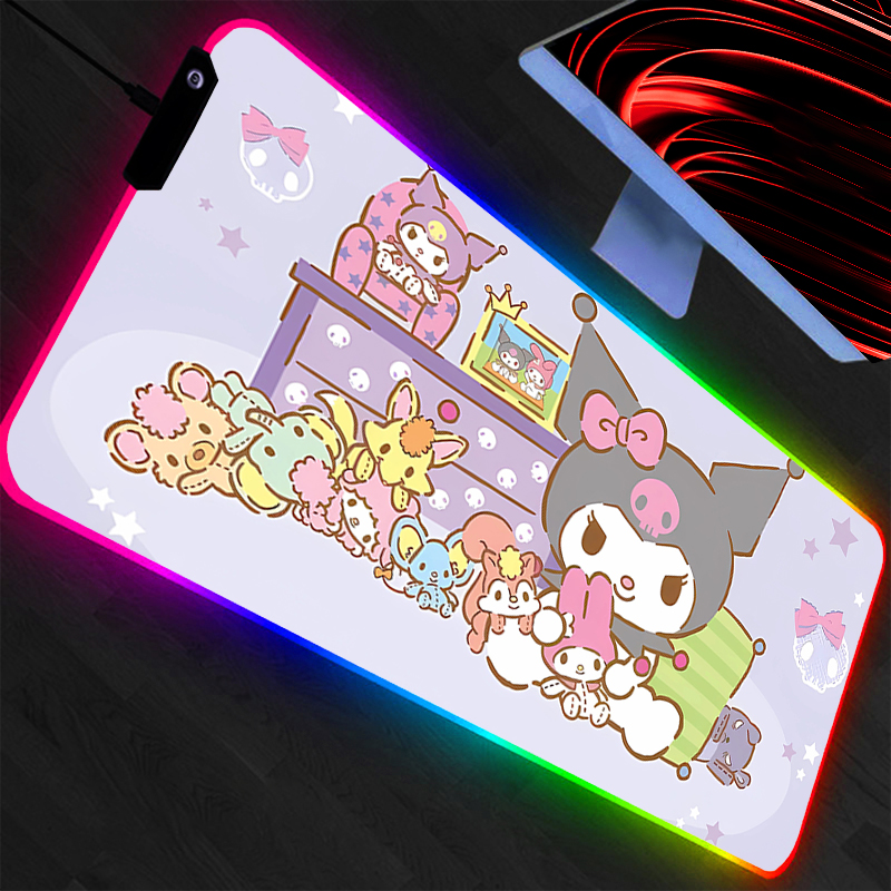 Kuromi Mouse Pad RGB Gaming Ac - Pc Gaming Kuromi บทวิจารณ์และราคา
