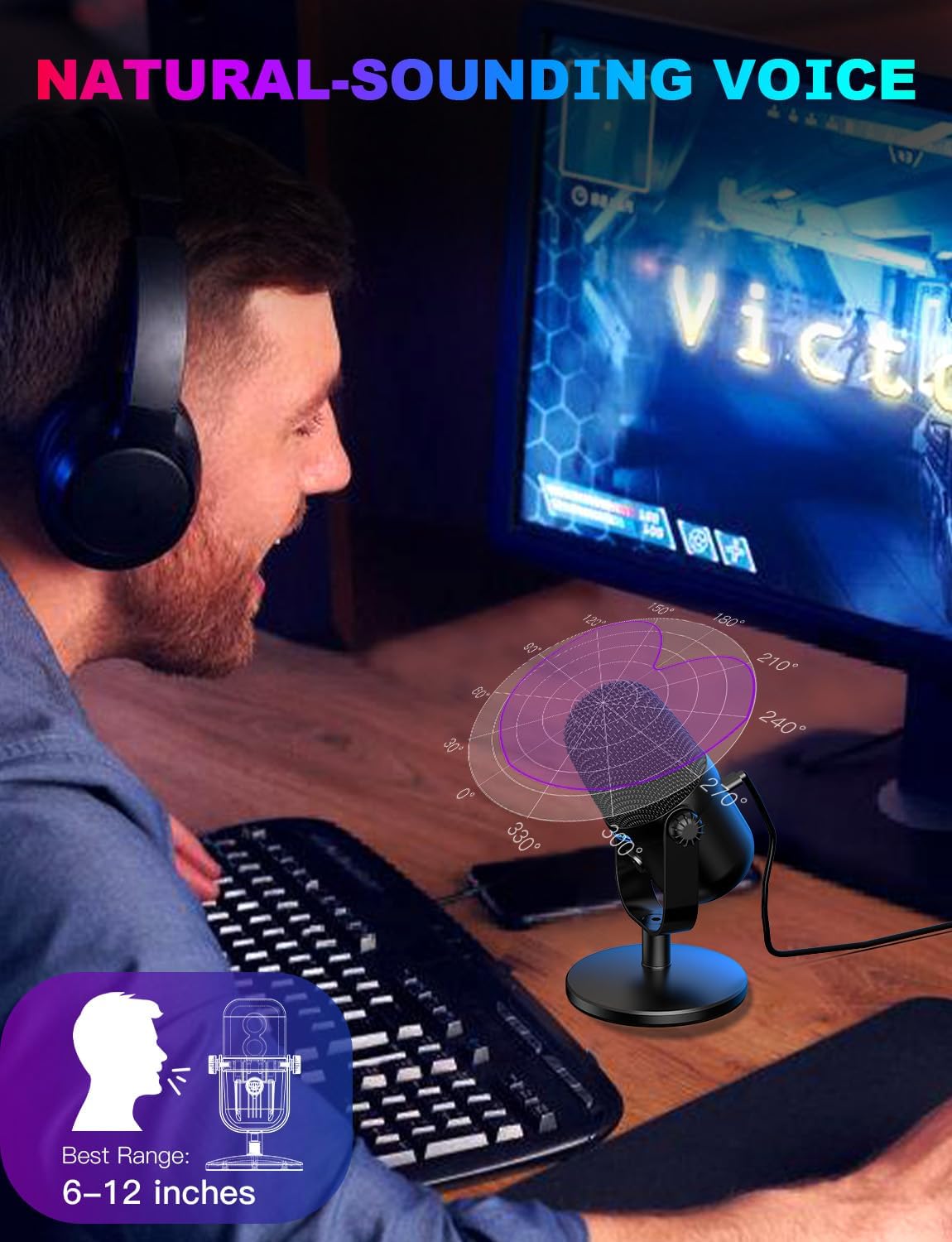 USB Gaming Microphone With Noi - Pc Gaming Compact บทวิจารณ์และราคา